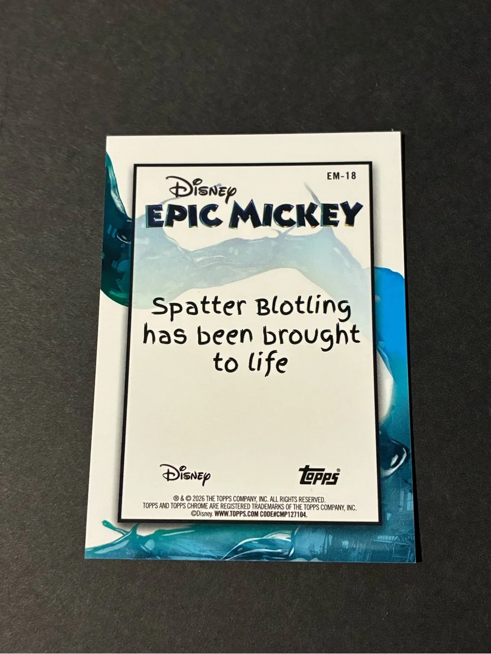 2026 Disney Topps Chrome Disney Epic Mickey Insert Set of 4 Cards